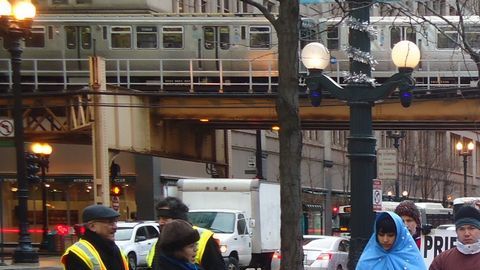 Los peregrinos pidieron posada el año pasado en el centro de Chicago.