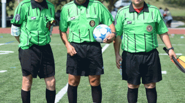 Héctor, Ildeberto y Gaspar Santacruz, los tres hermanos árbitros coincidieron por única vez este año en un mismo juego.