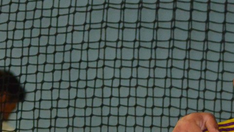 Alexander y su papá Alfredo Pérez después de jugar un partido juntos.