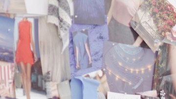 Eva Longoria en su estudio de confección con algunas de las prendas de la primera colección que lanza al mercado con la marca The Limited.