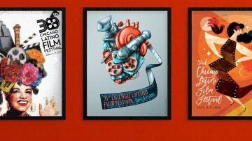 Tres de los más recientes carteles del Festival de Cine Latino de Chicago. Tú podrías ser el autor del de este año.