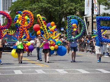El desfile del orgullo gay en Chicago.