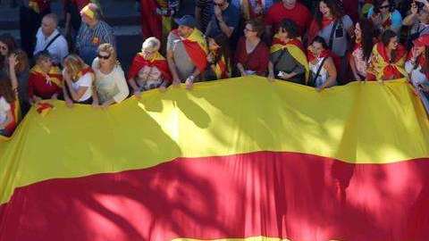 Masiva marcha en España. EFE