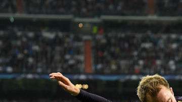 Christian Eriksen y Luka Modric.  Laurence Griffiths/Getty Images