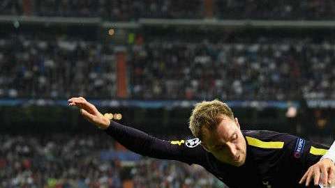 Christian Eriksen y Luka Modric.  Laurence Griffiths/Getty Images