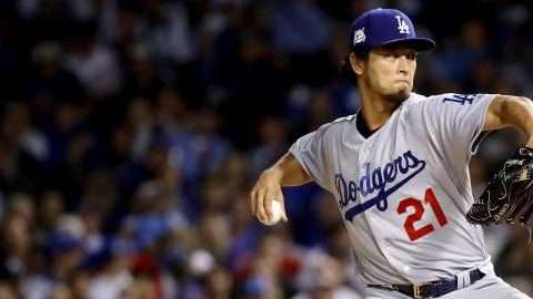 El abridor japonés de los Dodgers Yu Darvish buscará en Minute Maid Park darle la ventaja a su equipo en la Serie Mundial frente a los Astros de Houston.  (Foto: Jonathan Daniel/Getty Images)