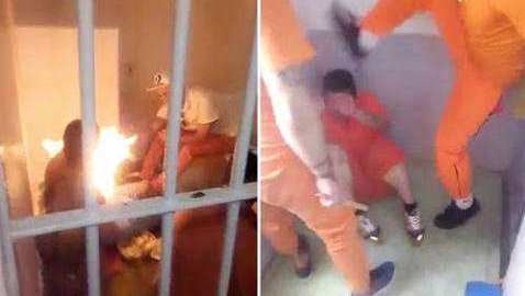 El sujeto identificado como "El Tatos" es elvpreunto responsable de liderar el grupo que tortura a otros reos.