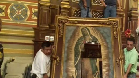 La mujer entró en la Catedral por la mañana y con un marro destruyó el óleo.