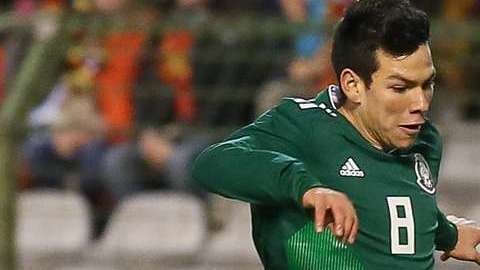 Hirving Lozano consiguió un doblete en el empate 3-3 de México ante Bélgica