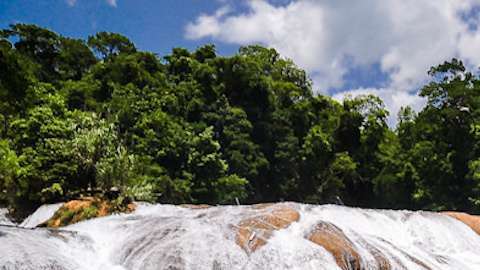 El cauce de la cascada se ha visto disminuido en un 80 por ciento. Foto: Especial