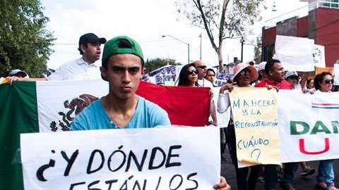 Los afectados marcharon en la Ciudad de México. /Twitter