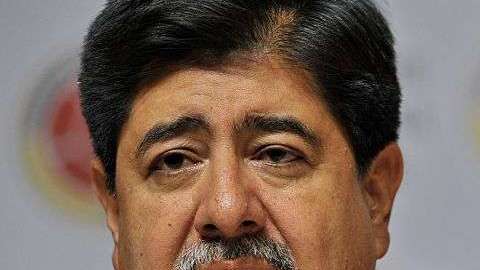 Luis Bedoya, cuando era el presidente de la Federación Colombiana de Fútbol.  GUILLERMO LEGARIA/AFP/Getty Images