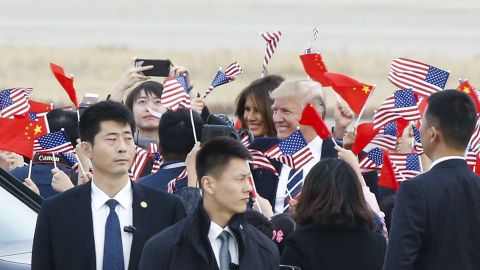 La pareja presidencial arribó a China.