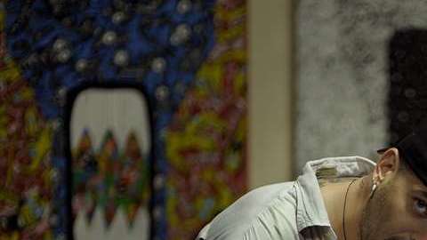 Jean-Marc Calvet en su atelier de Granada, Nicaragua.