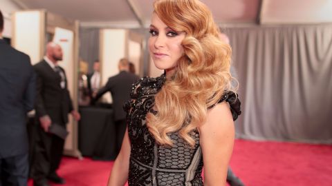 Paulina Rubio durante la entrega de los Premios Grammy 2017