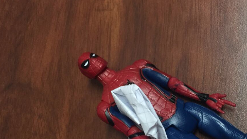 Spiderman, ofrenda de un niño