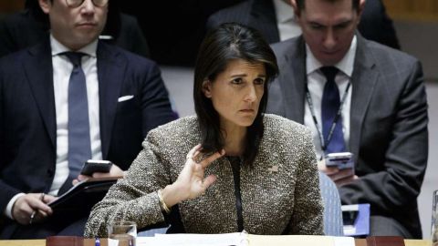 Nikki Haley, embajadora de  Estados Unidos ante la ONU