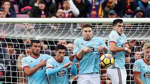 El delantero argentino del Barcelona Lionel Messi anotó al Celta tras tres jornadas de irse en cero. (Foto: EFE/Alejandro García)