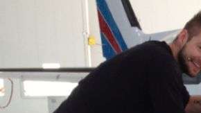 Dellen Millard en Millardair, la compañía aérea fundada por su abuelo en la década de 1960.