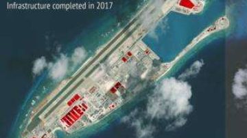 Fiery Cross fue el arrecife en el que China construyó más instalaciones militares durante 2017