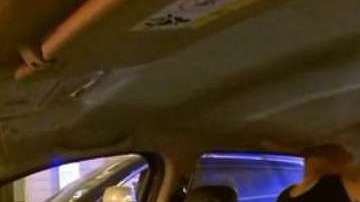 La escena sexual ocurrió mientras la pareja viajaba por la capital rusa.