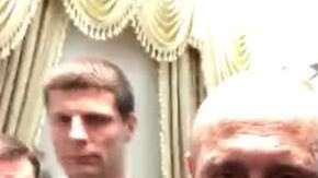 El presidente ruso Vladimir Putin y el portero Jorge Campos