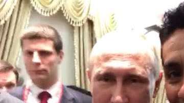 El presidente ruso Vladimir Putin y el portero Jorge Campos