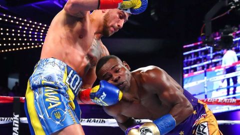 Un momento de la pelea entre Rigondeaux y Lomachenko.