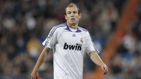 El holandés Arjen Robben en una foto cuando militaba en el Real Madrid,
 equipo del que tiene malos recuerdos. (Foto: Jasper Juinen/Getty Images)