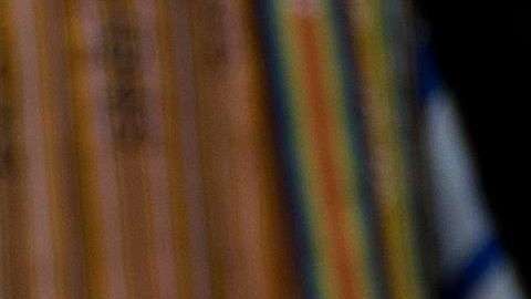 El secretario general de la ONU, Antonio Guterres;  el president Trump y ña embajadora Nikki Haley.