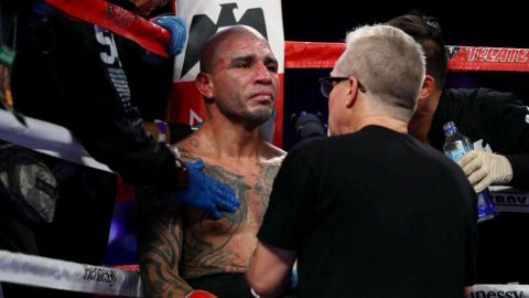 Cotto en su esquina. Al Bello/Getty Images