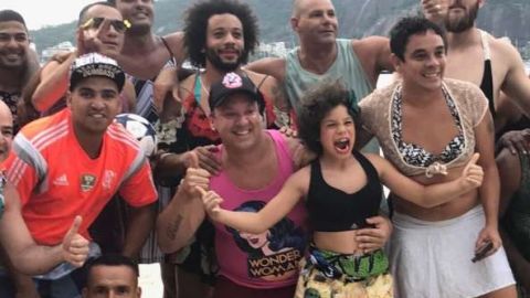 Marcelo se disfrazó de mujer durante sus vacaciones en Río de Janeiro