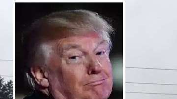 El presidente Trump habló de infraestructura, antes que lamentar el percance.