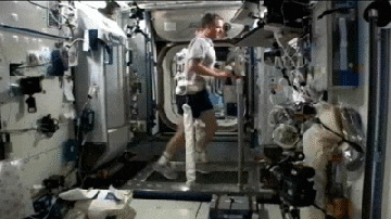 Hacer ejercicios es esencial para los astronautas en la EEI. Tumblr NASA