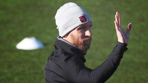 Messi y el resto de la plantilla del Barcelona realizaron una práctica a puertas abiertas