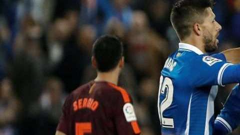 Los jugadores del RCD Espanyol celebran su victoria sobre el Barcelona en la Copa del Rey. (Foto: EFE/Andreu Dalmau)