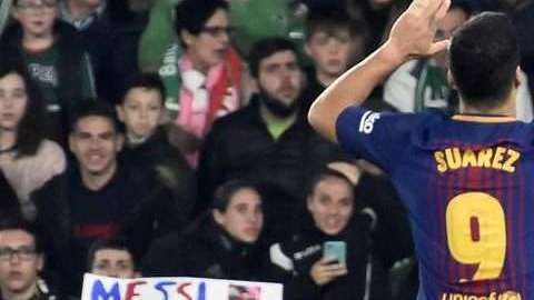 Suárez y Messi marcaron doblete. EFE