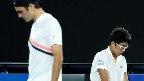 Hyeon Chung tuvo que retirarse por unas ampollas en la planta del pie