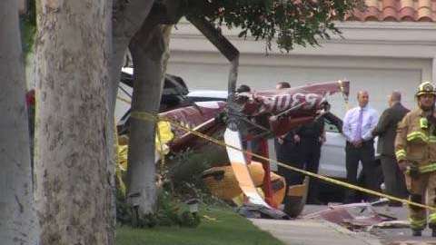 El helicóptero se desplomó sobre un barrio residencial.