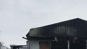 Casa de la familia Sweet , completamente calcinada.