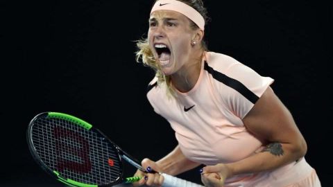 Aryna Sabalenka suele gritar con cada golpe.