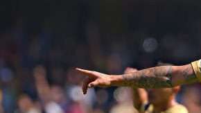 El chileno Nicolás Castillo de los Pumas tras anotarle un gol a los Rojinegros del Atlas en la jornada 2 del Clausura 2018. (Foto: Imago7/Agustin Cuevas)