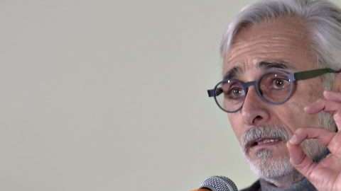 El empresario Jesús Martínez, presidente de Grupo Pachuca, durante una conferencia de prensa celebrada en el Pabellón Tuzo. (Foto: Imago7/Ulises Naranjo)