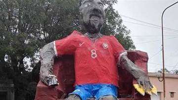 Quema de muñco de Arturo Vidal