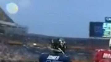 Celebración del receptor Delanie Walker, quien dio el triunfo a la Conferencia Americana en el Pro Bowl 2018 de la NFL.