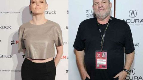 Rose McGowan y Harvey Weinstein.