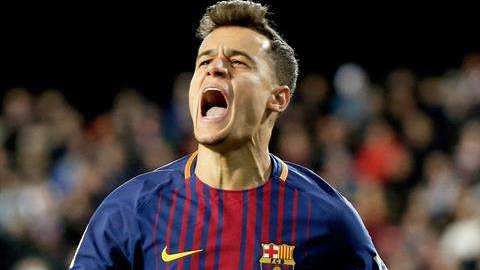 Coutinho marcó su primer gol con Barcelona. EFE