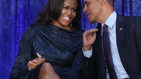 Barack Obama junto a su esposa Michelle Obama.
