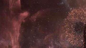 La manera en que Oumuamua se tambalea sugiere que estuvo involucrado en una colisión espacial, según esta ilustración artística.