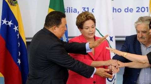 Líderes de la izquierda de Venezuela, Brasil, Uruguay y Argentina fueron una vez una fuerza unida.